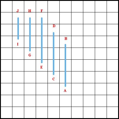 Diagonal Leaf Stitch Diagram 1